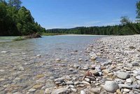 Foto: Isarauen und blauer Himmel