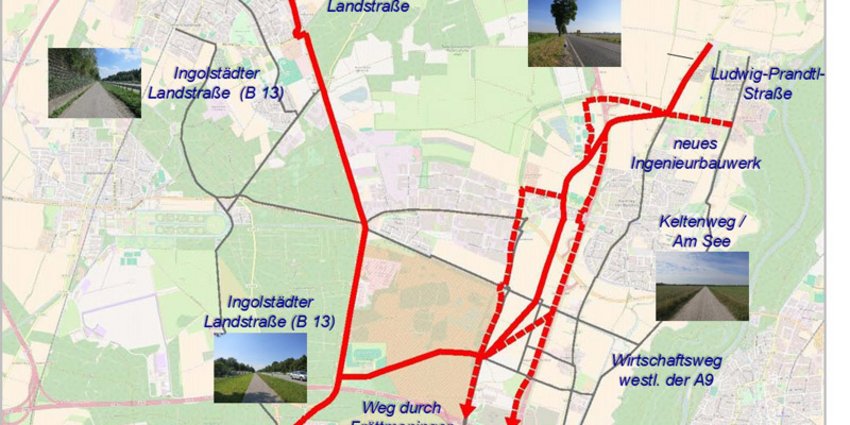 Grafik: Radschnellweg-Variante