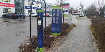 Foto: E-Ladesäule für MVV-Busse in Neuried