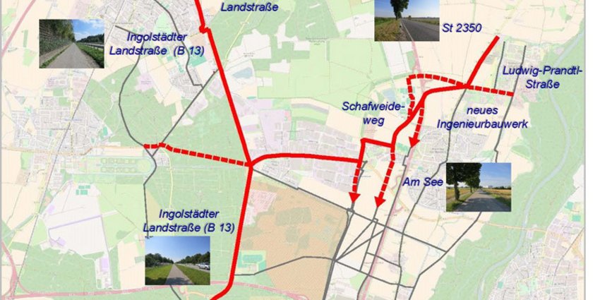 Grafik: Radschnellweg-Variante