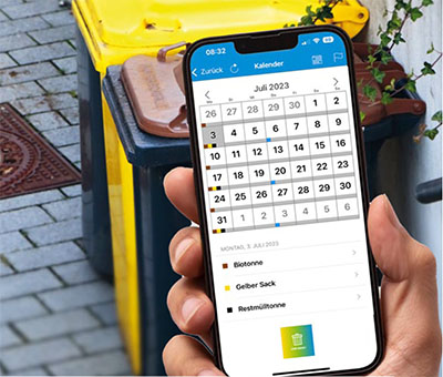 Foto: Screenshot der Abfall App