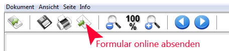 Screenshot: Formular online versenden