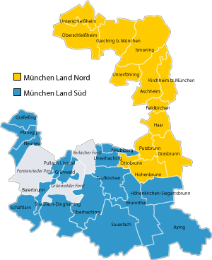 Grafik: Einteilung der Stimmkreise in Nord und Süd